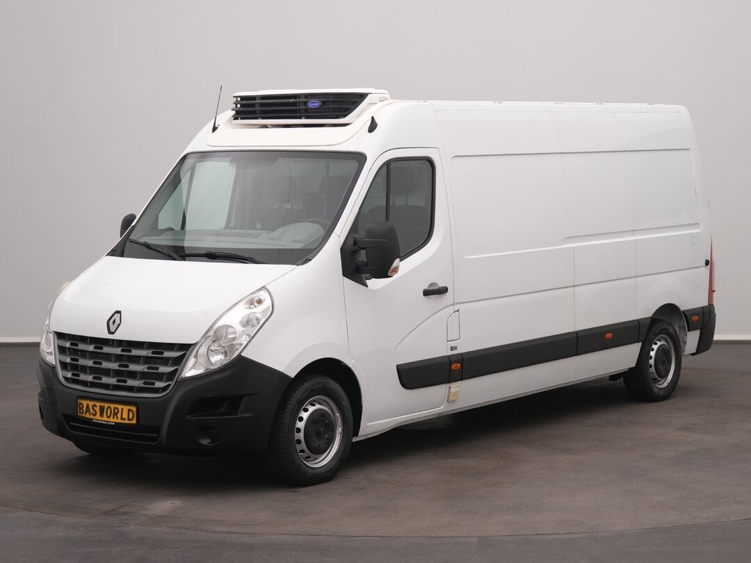Renault Master 125PK Koelwagen L3H2 Carrier Xarios 350 230v, Auto's, Euro 5, 125 pk, Gebruikt, 4 cilinders