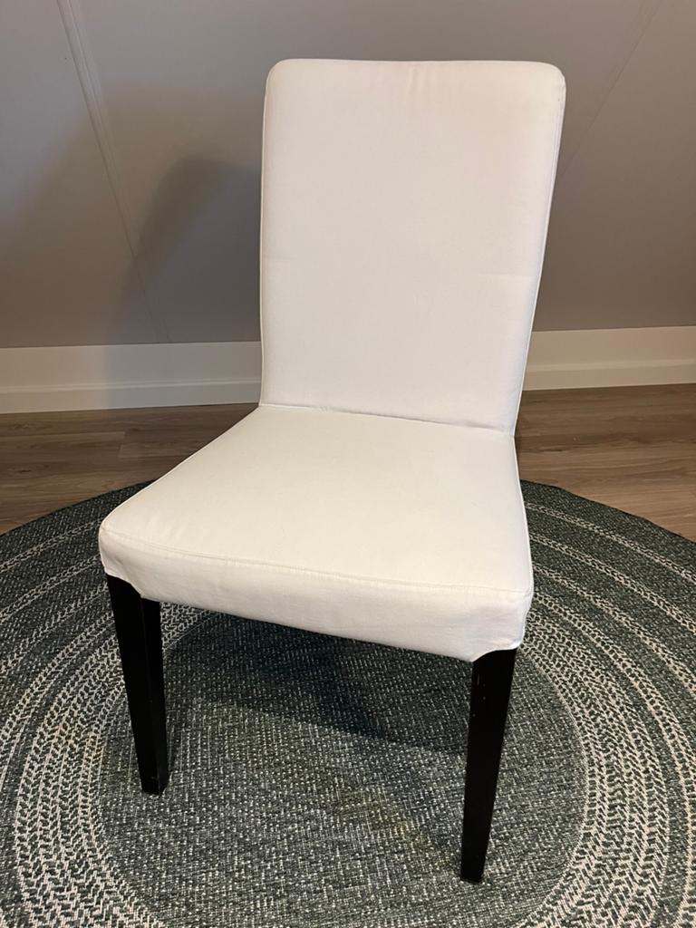 2 creme kleurige stoelen, Huis en Inrichting, Stoelen, Ophalen, Gebruikt, Overige kleuren, Twee