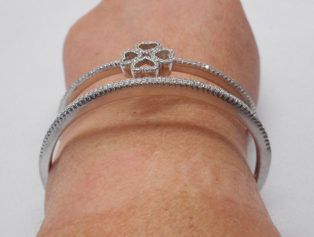 Prachtige zilveren Foli Folie armband met steentjes nr.1056, Sieraden, Tassen en Uiterlijk, Verzenden, Zo goed als nieuw, Zilver