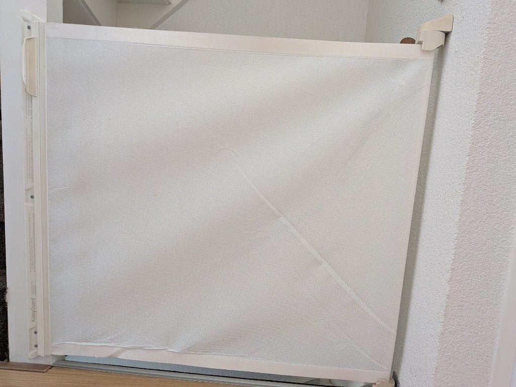 Traphek oprolbaar / veiligheidshek - Kiddyguard Assure, Ophalen, Overige materialen, Gebruikt, Oprolhekje