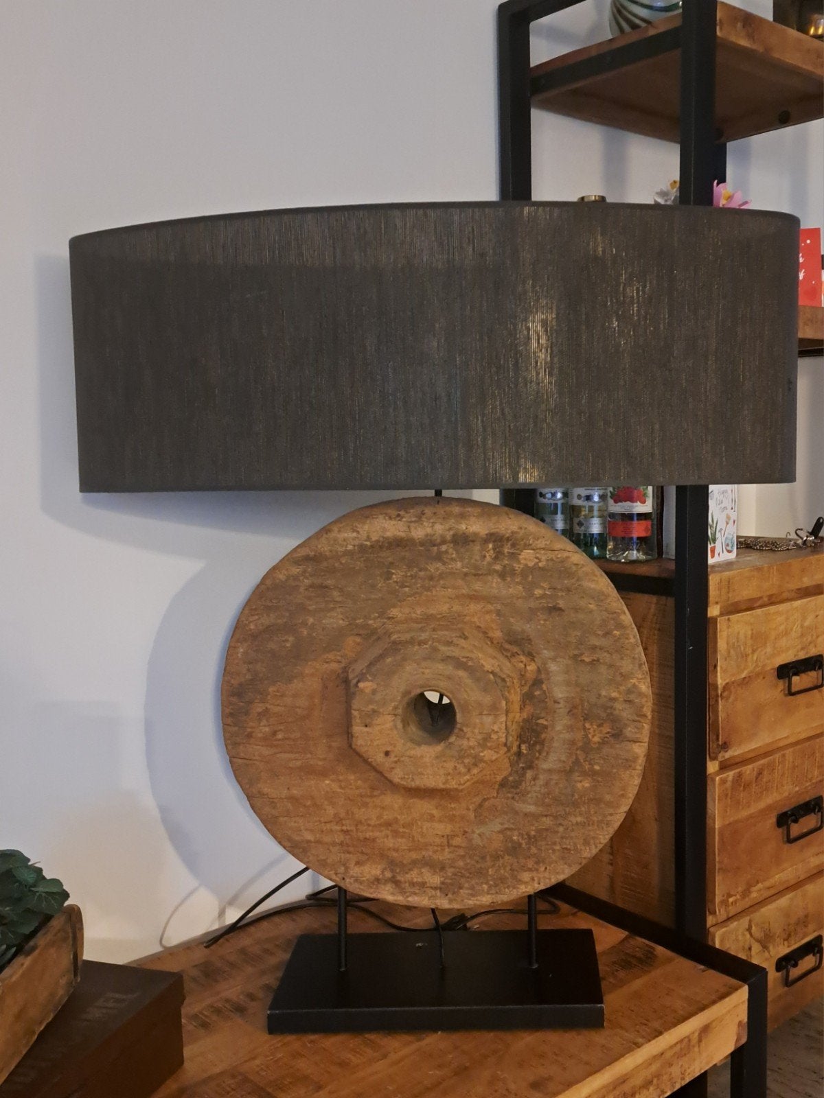 Grote industriële lamp, Huis en Inrichting, Lampen | Tafellampen, Ophalen