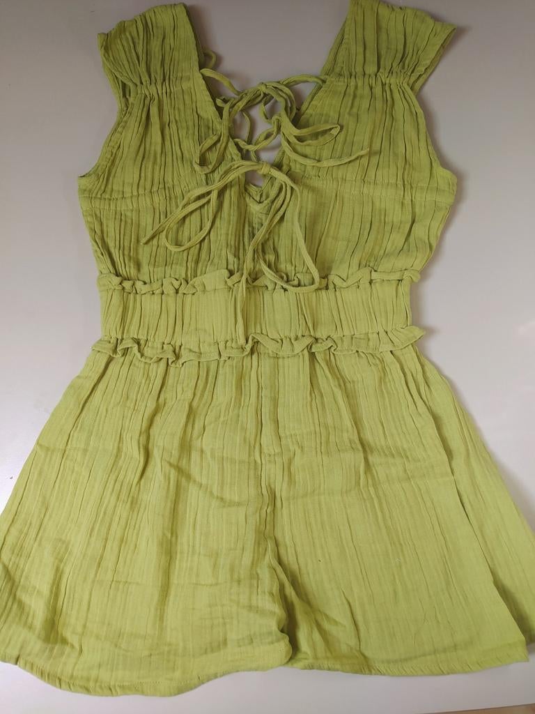 Nieuwe Pistache Playsuit met Strikjes - Maat S, Nieuw, Ophalen of Verzenden, Maat 36 (S), Asos