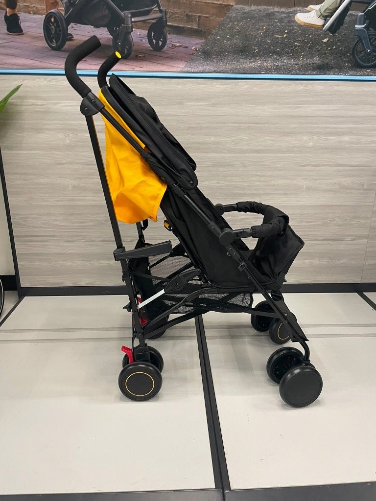 Paraplu Buggy - Verstelbare Buggy - Tot 15 kg - Grijs/Geel, Ophalen of Verzenden, Zo goed als nieuw, Overige merken, Zonnekap