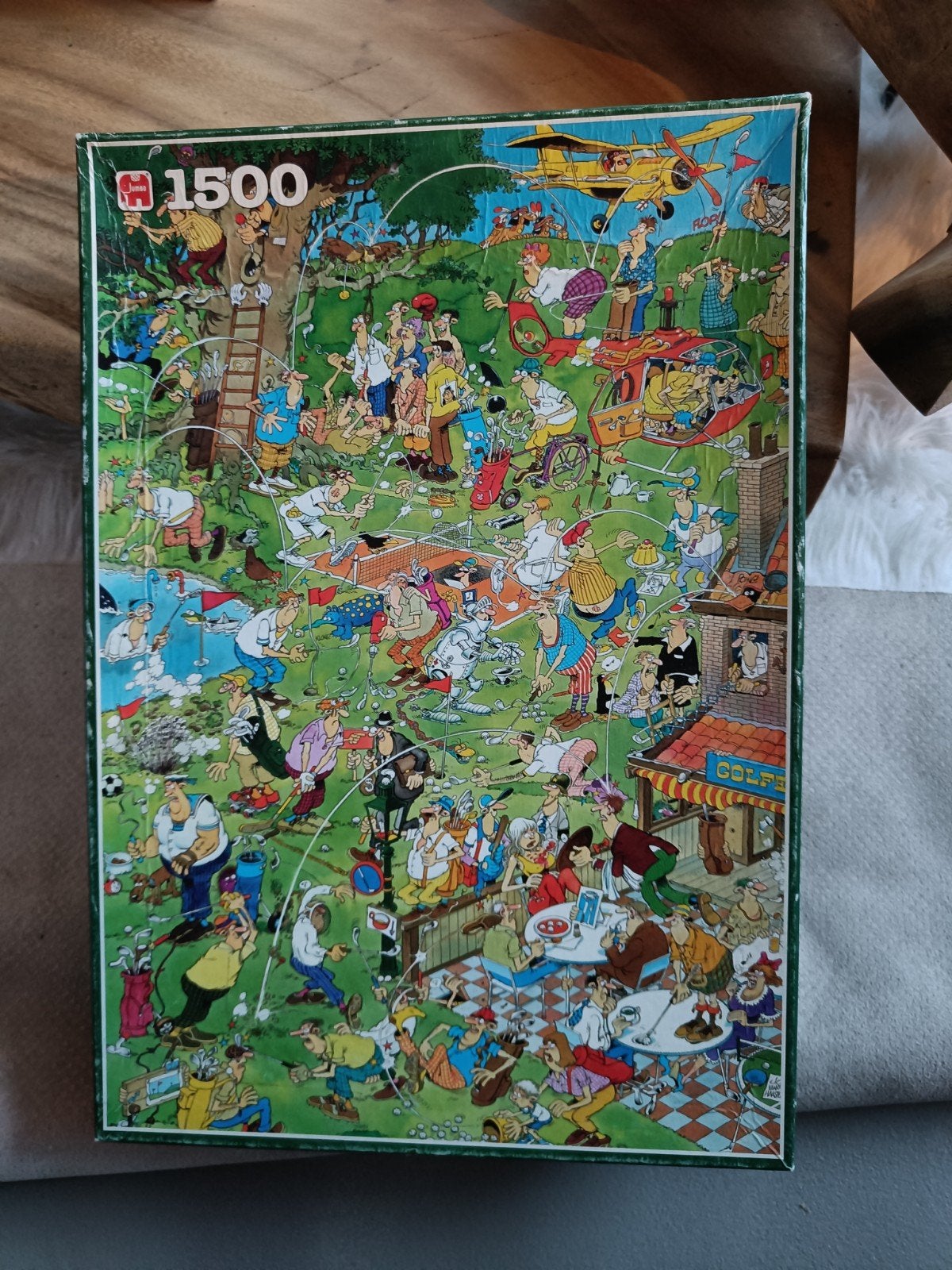 Jan van Haasteren Golf Puzzle 1500 stukjes, Ophalen of Verzenden, 500 t/m 1500 stukjes, Gebruikt, Legpuzzel
