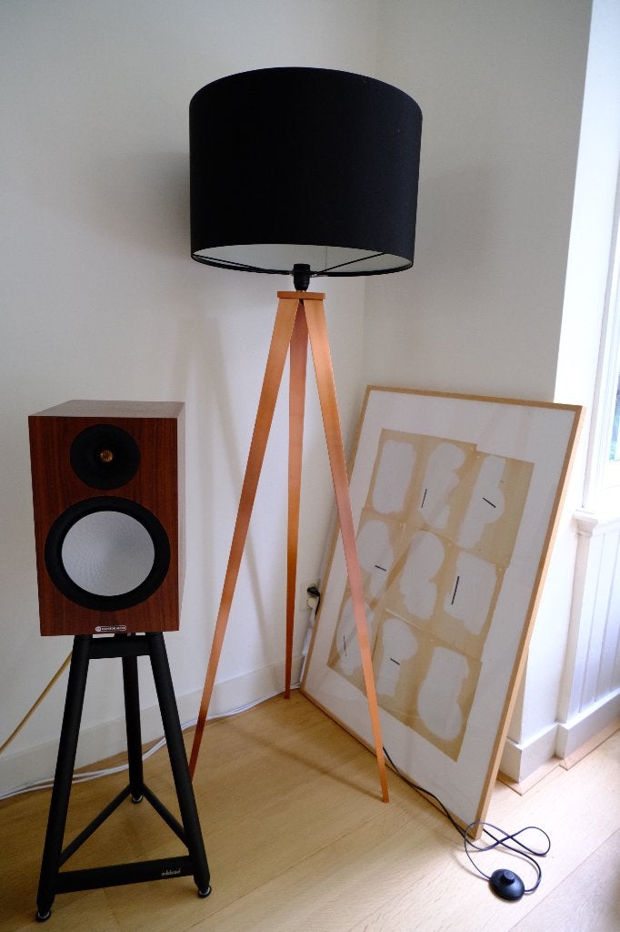 Zuiver tripod vloerlamp - zwart met koper, Ophalen, Zo goed als nieuw, 150 tot 200 cm