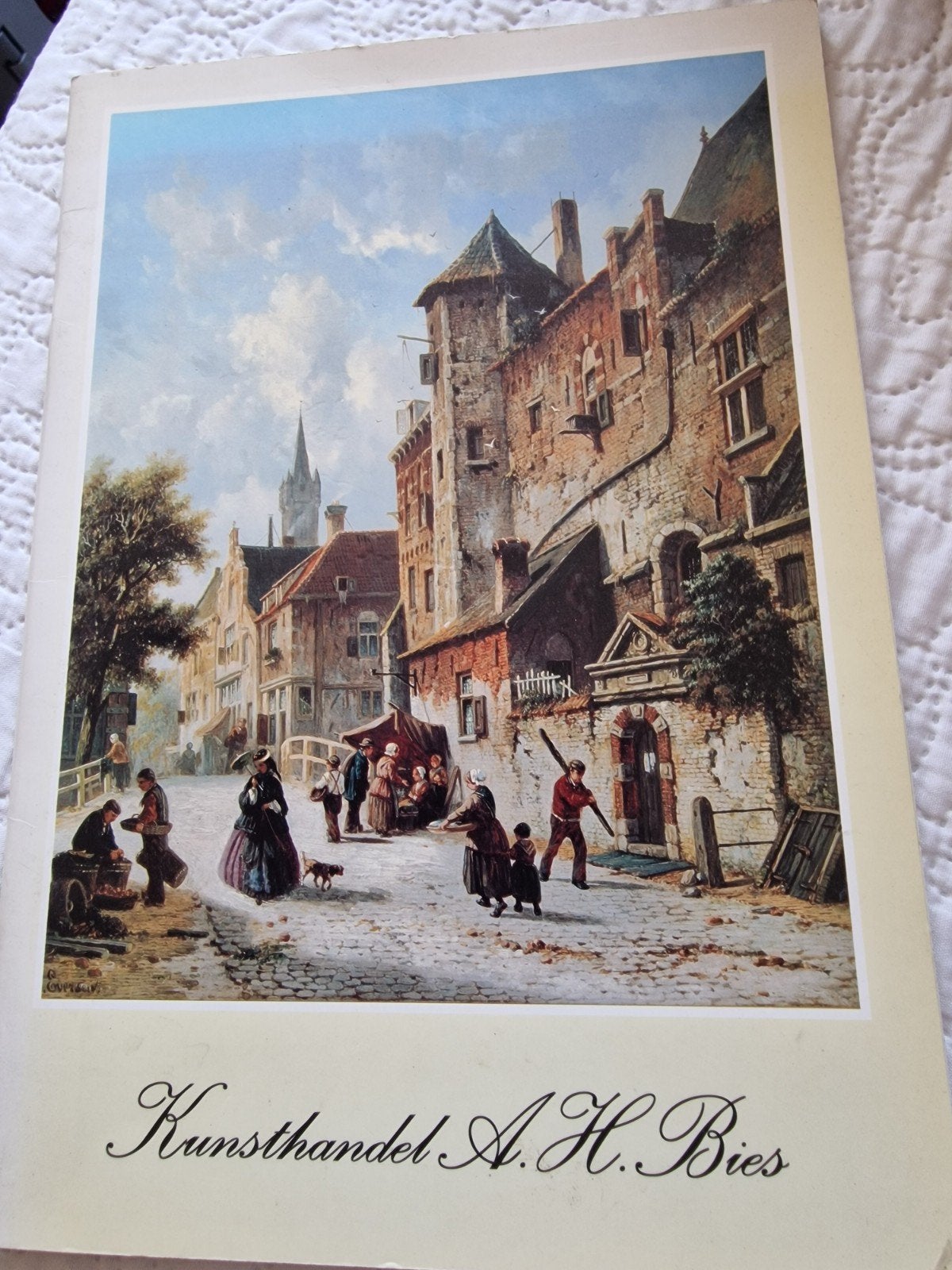 Klassiek Stadsgezicht Schilderij - Kunsthandel A.H. Bies, Antiek en Kunst, Ophalen of Verzenden, Klassiek, Print, Papier