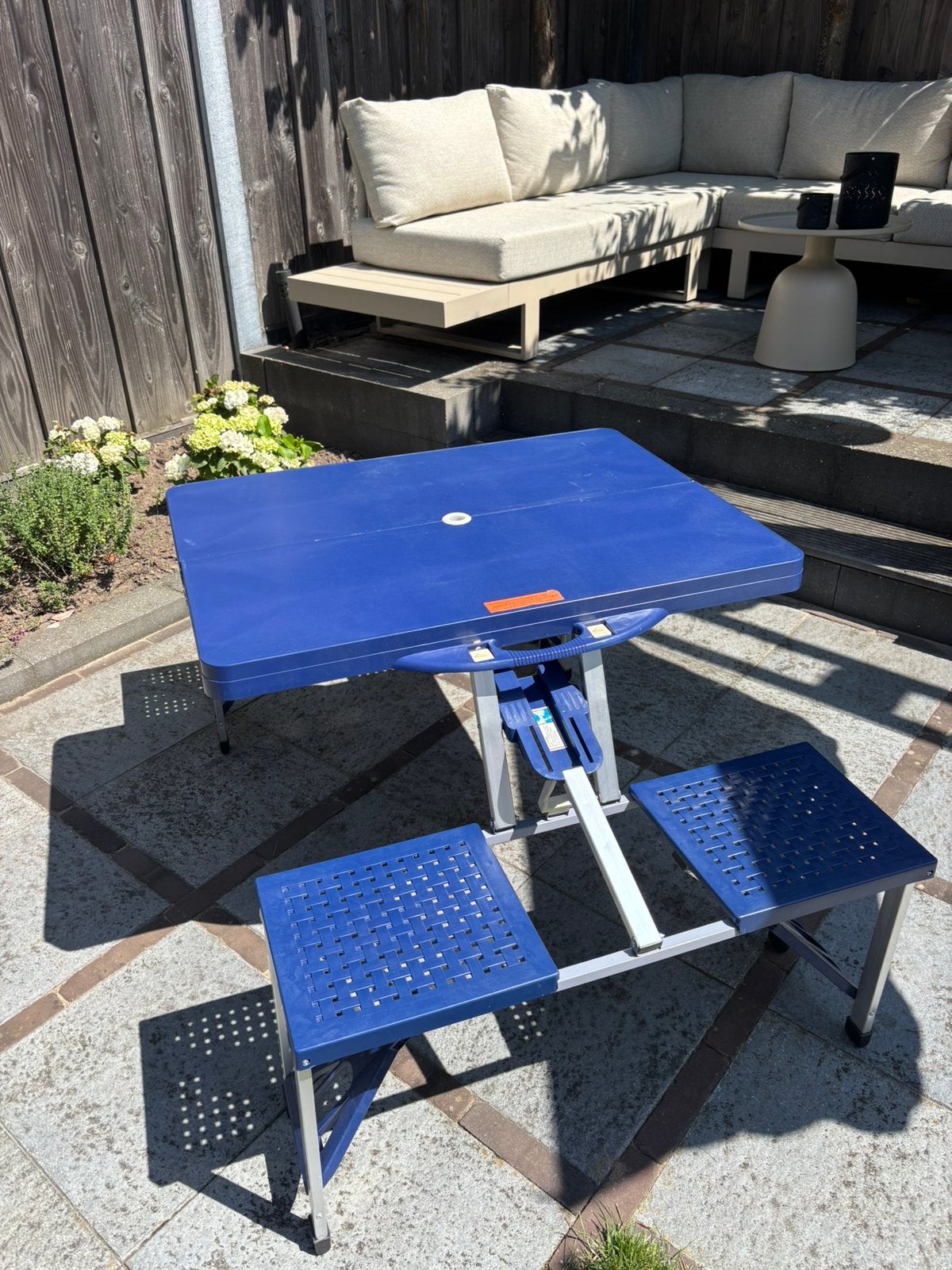 Inklapbare picknicktafel, Ophalen, Overige materialen, Vierkant, Zo goed als nieuw