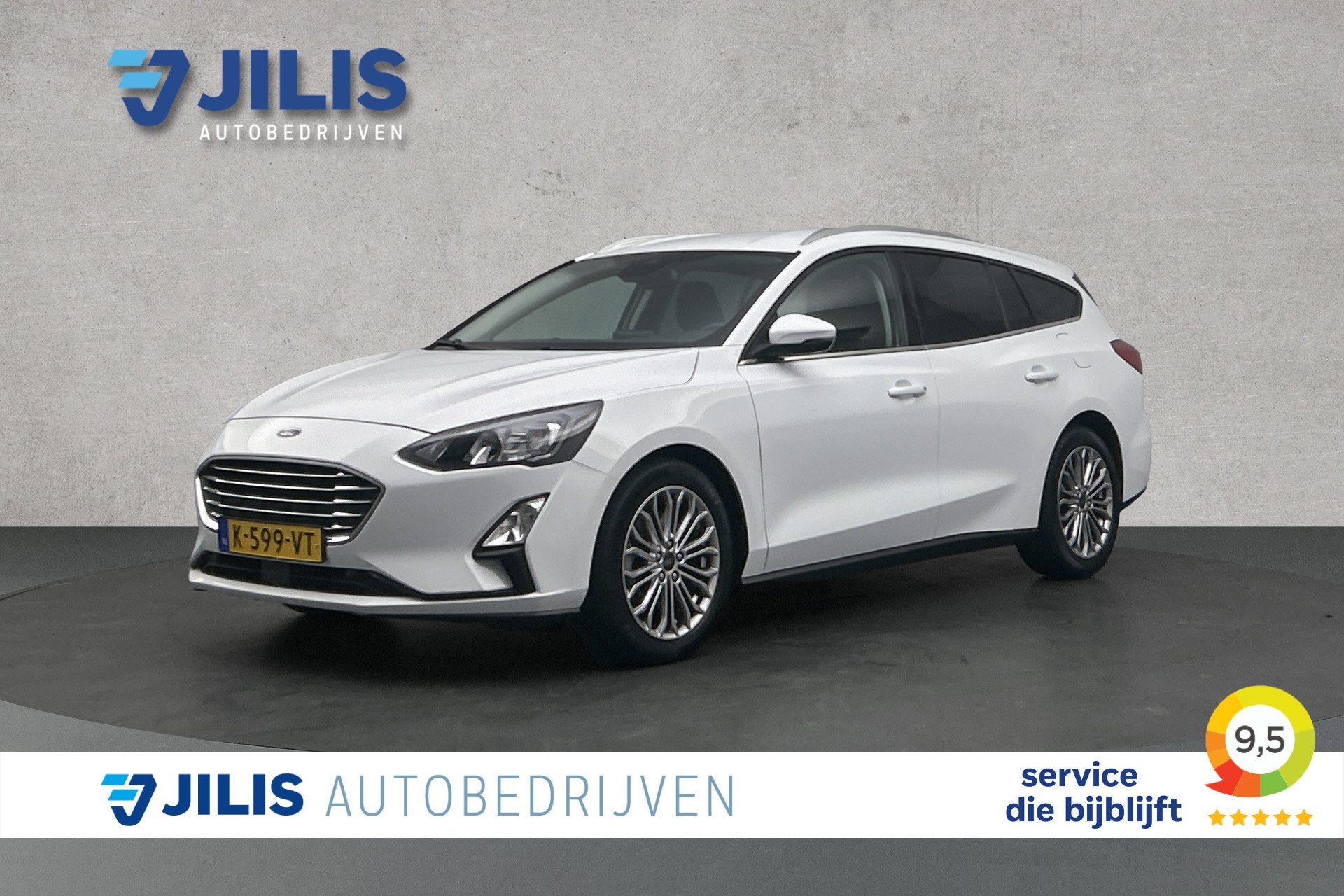Ford FOCUS Wagon 1.0 EcoBoost Titanium X Business | Camera |, Auto's, Stof, Gebruikt, Wit, Origineel Nederlands