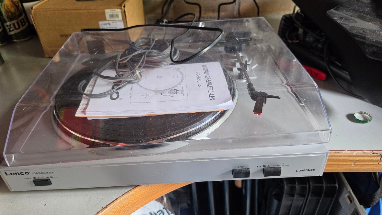 Lenco L-3866USB Platenspeler met USB-aansluiting, Audio, Tv en Foto, Platenspelers, Overige merken, Gebruikt, Ophalen of Verzenden