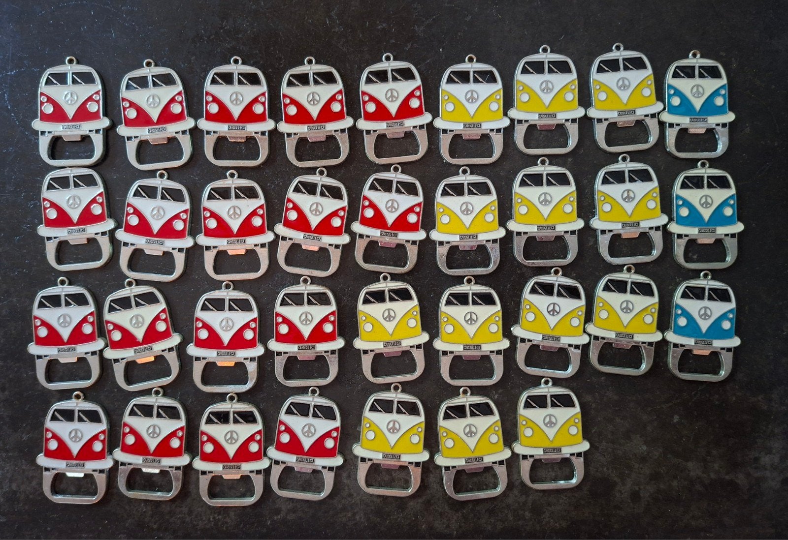 Flesopener hippe retro busje 34 stuks, Ophalen of Verzenden