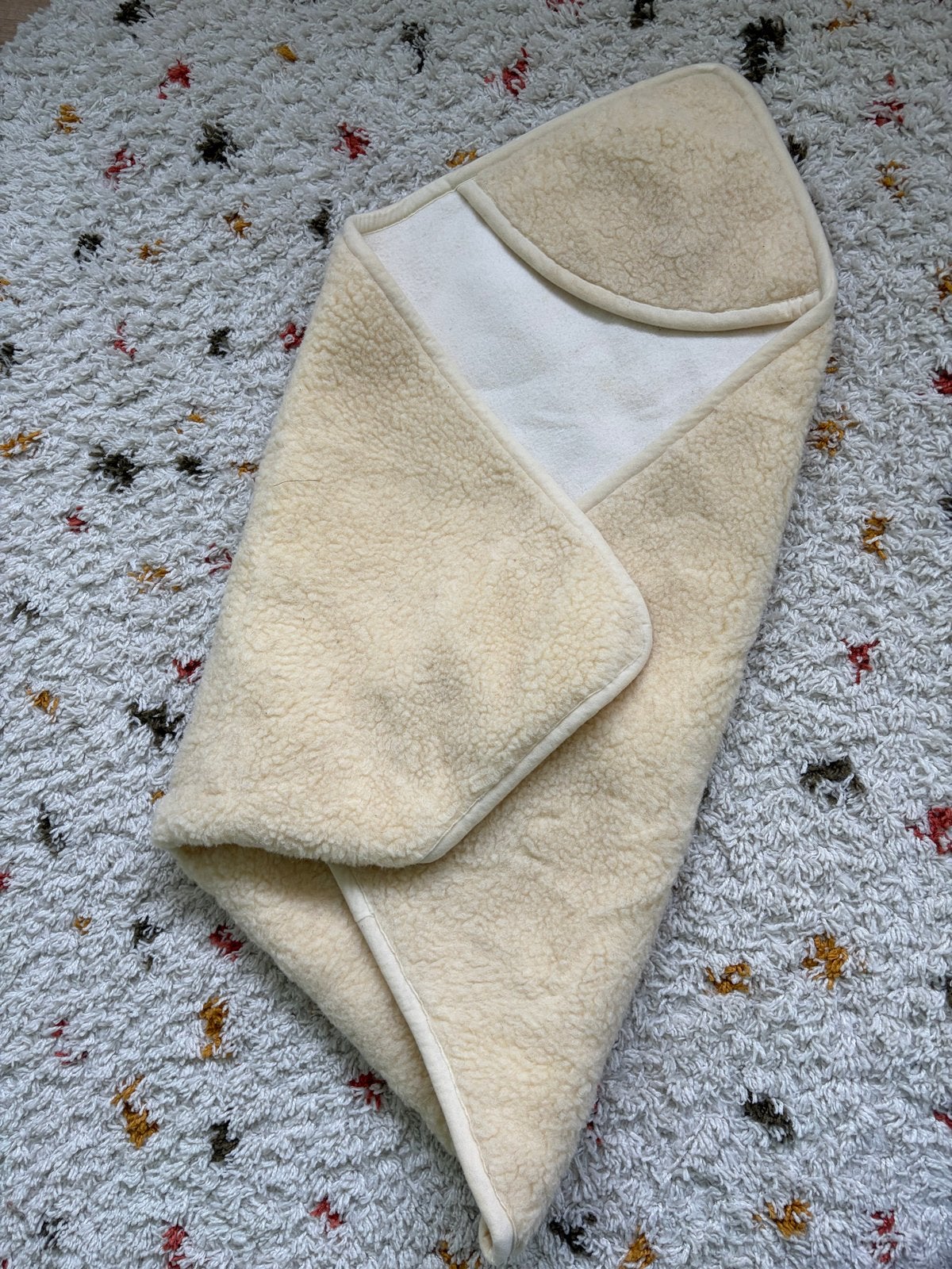 Wollen baby wikkeldoek, Ophalen, Gebruikt, Gevoerd, Beige