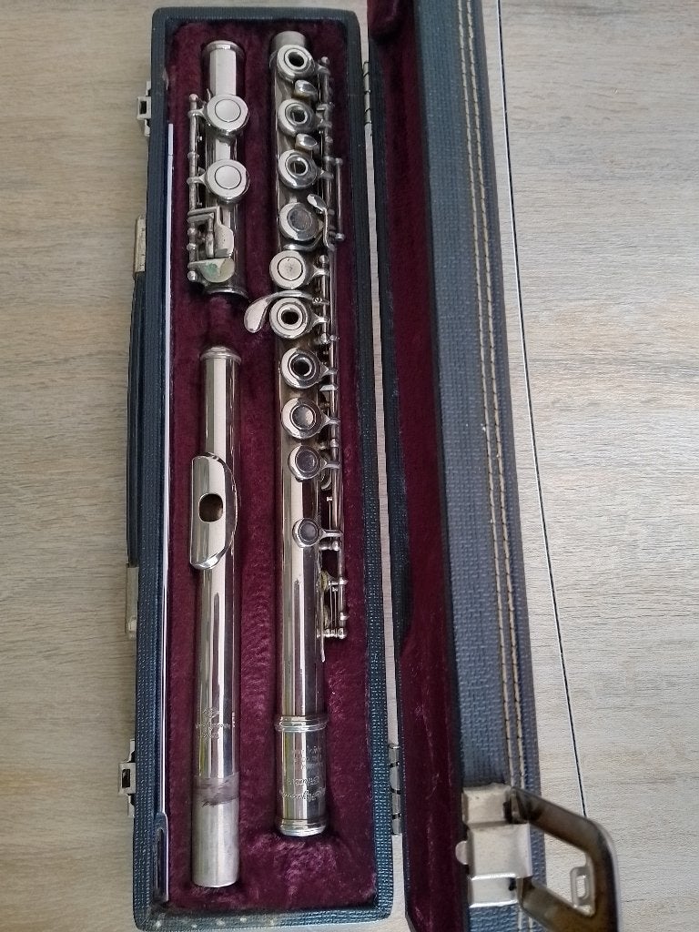Dwarsfluit, Ophalen, Gebruikt, Dwarsfluit, Met koffer of tas
