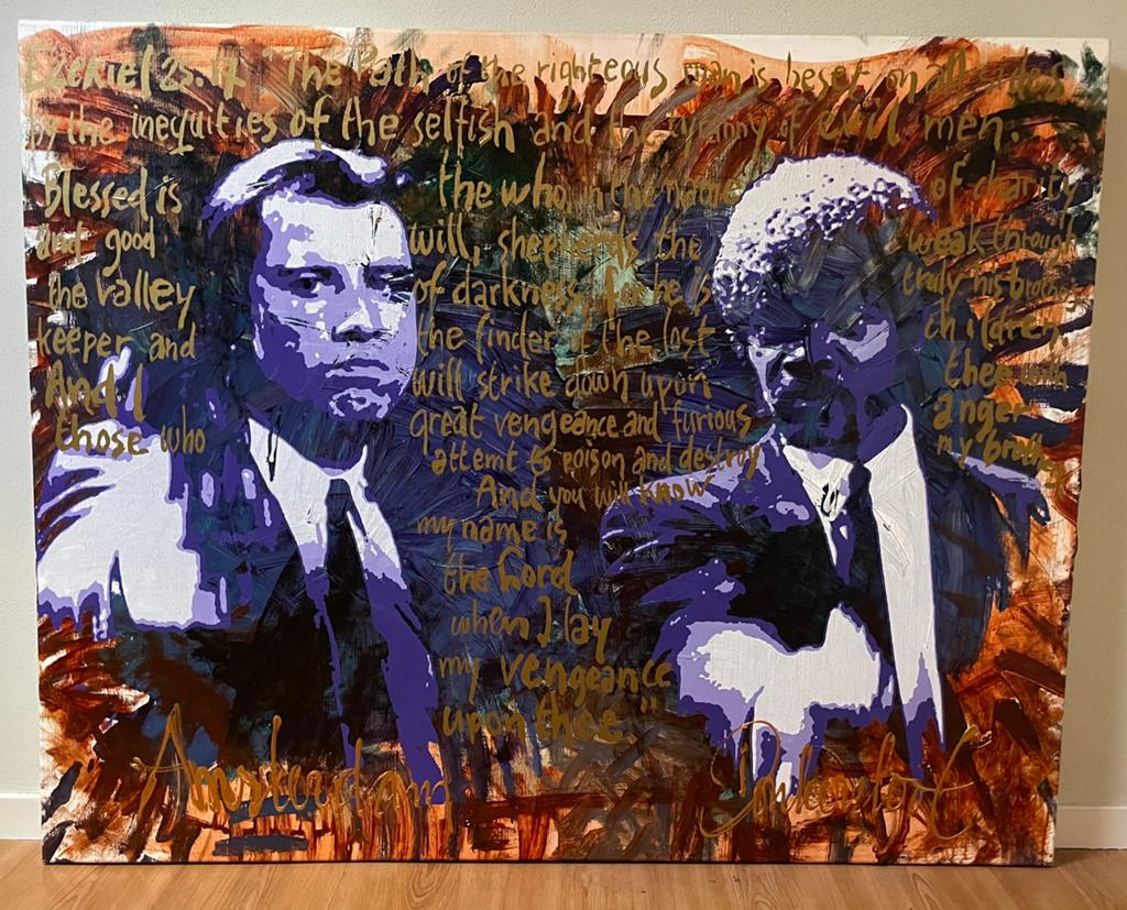 Schilderij Pulp Fiction Peter Donkersloot, Ophalen of Verzenden