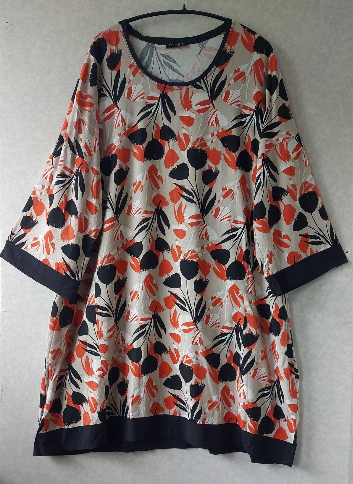 Magna jurk zgan maat 56/58 met bloemenprint, Magna, Ophalen of Verzenden, Zo goed als nieuw, Meerkleurig