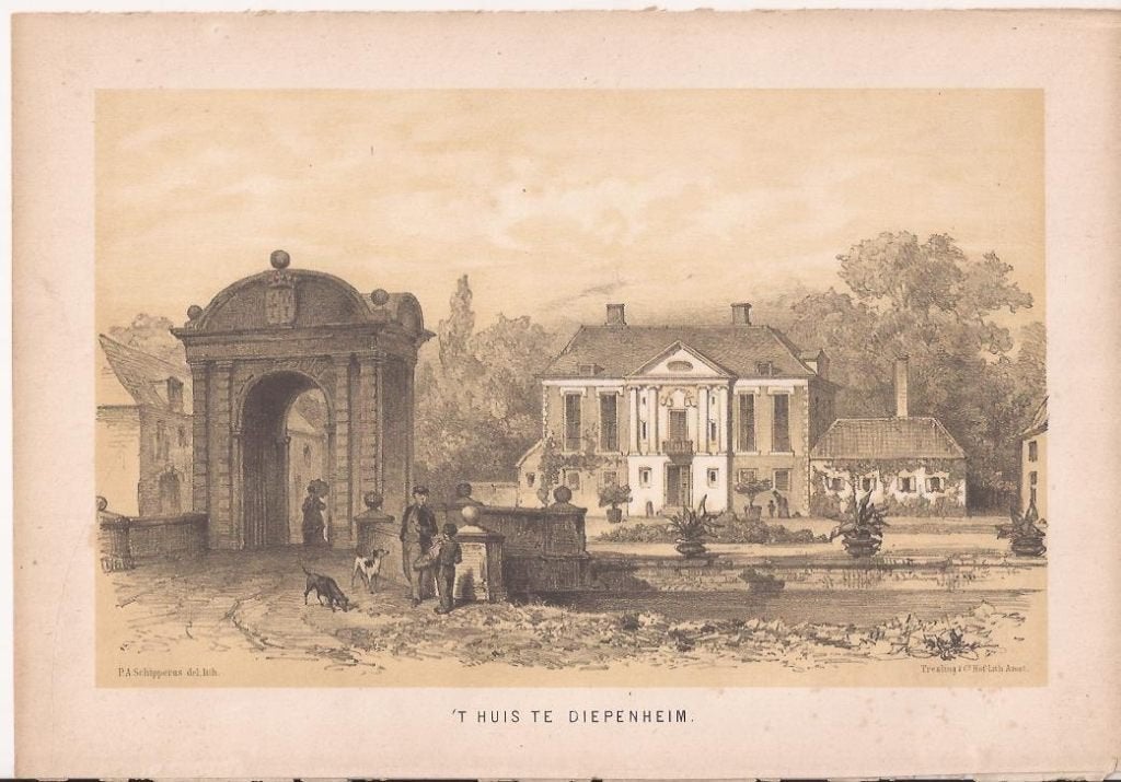 P.A. Schipperus 't Huis te Diepenheim. 1875, Origineel, 1800 - 1899, Architectuur, 22 cm