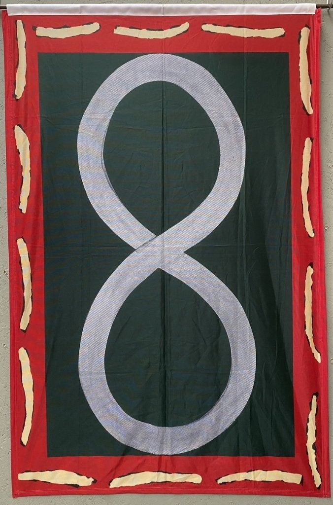 71. Textiele banier, Minne Vijver – Groningen 950 jaar, 1990, Ophalen