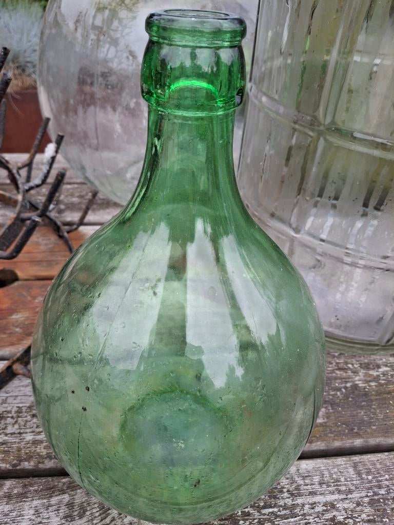 Oude fles gistfles gistingsfles flesvaas brocante, Ophalen of Verzenden