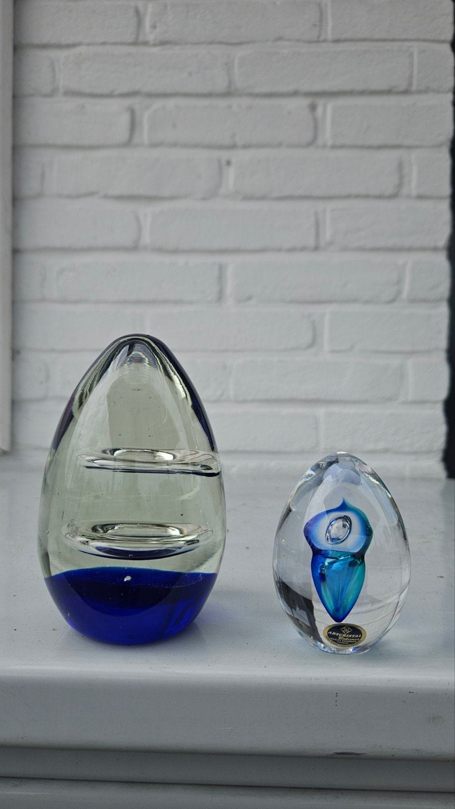 Bohemia Kristal Glazen Paperweights - Set van 2, Ophalen of Verzenden