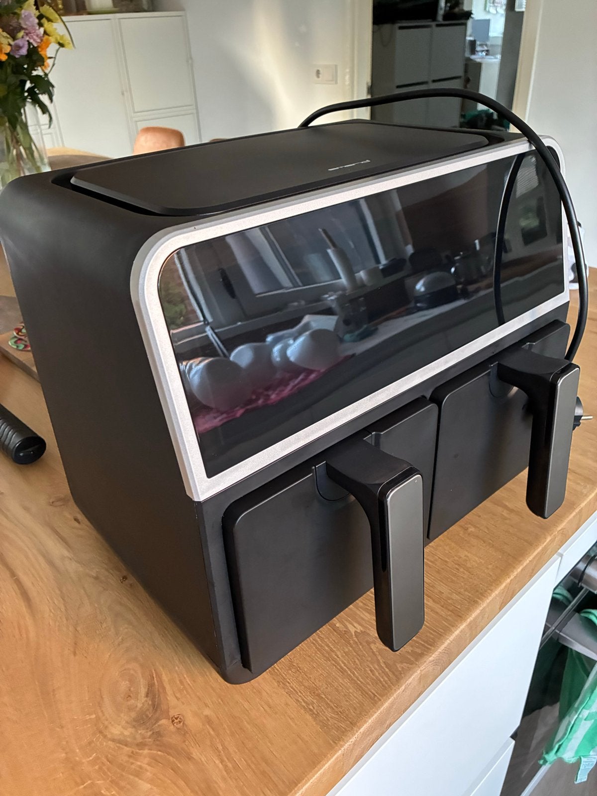 Dubbele Airfryer, Ophalen, Zo goed als nieuw, Airfryer, 1500 gram of meer