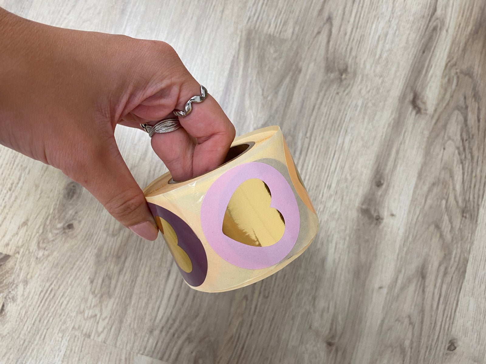 3 rollen stickers | Webshop verpakkingen en inpakken, Hobby en Vrije tijd, Ophalen of Verzenden, Zo goed als nieuw