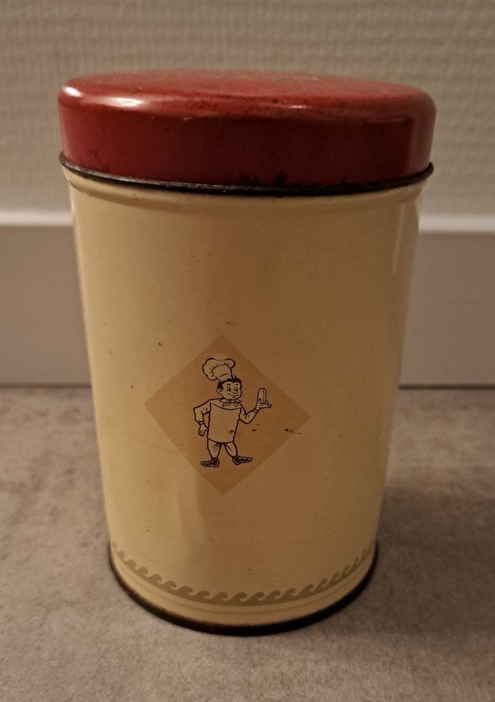 Bolletje beschuitbus, jaren 50, kleine versie, Ophalen of Verzenden, Gebruikt, Beschuit, Bolletje