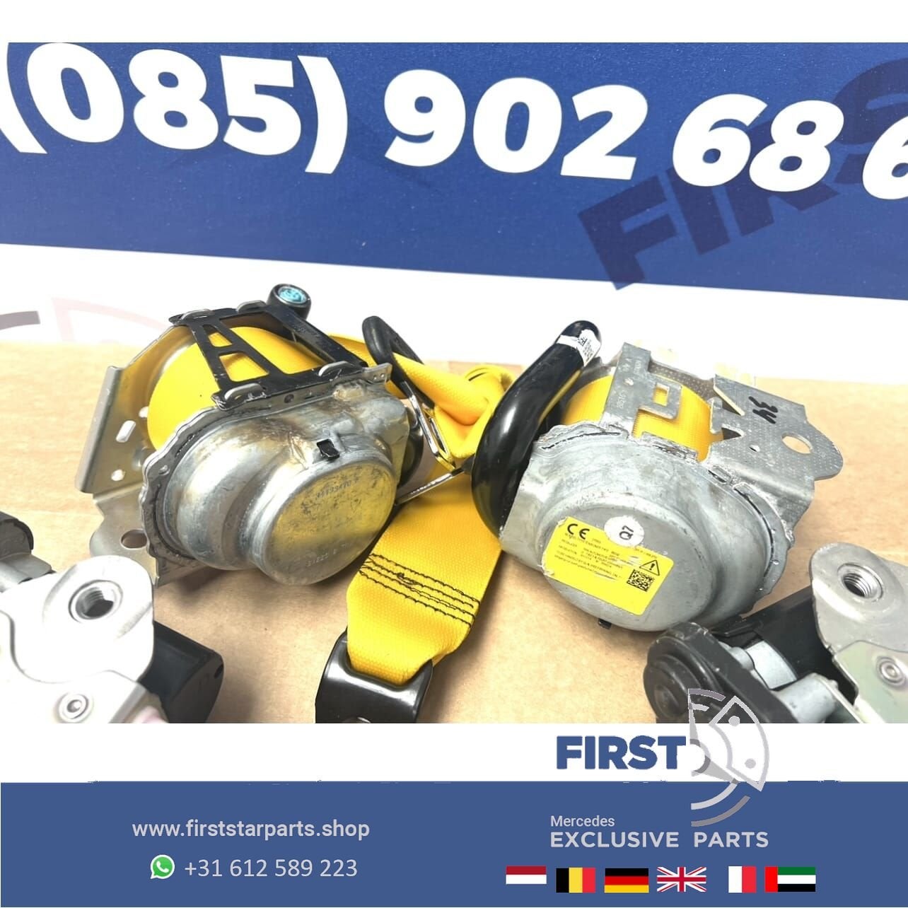 CLA45 AMG GORDELSPANNERS GEEL Mercedes W177 A W118 CLA H247, Gebruikt, -, Ophalen of Verzenden, -