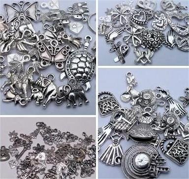 250 Tibetaans zilveren hangers en bedels, Overige merken, Info@hobbymagic.nl, Hobbymagic, Nieuw