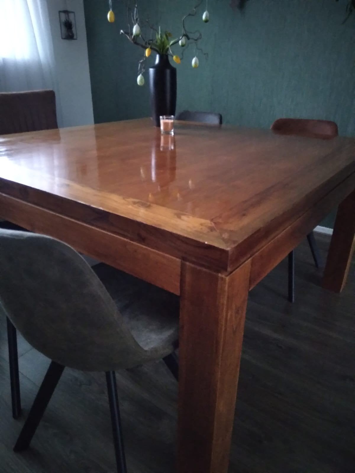 Robuuste eettafel 140x140x78 cm - opknapper, Ophalen