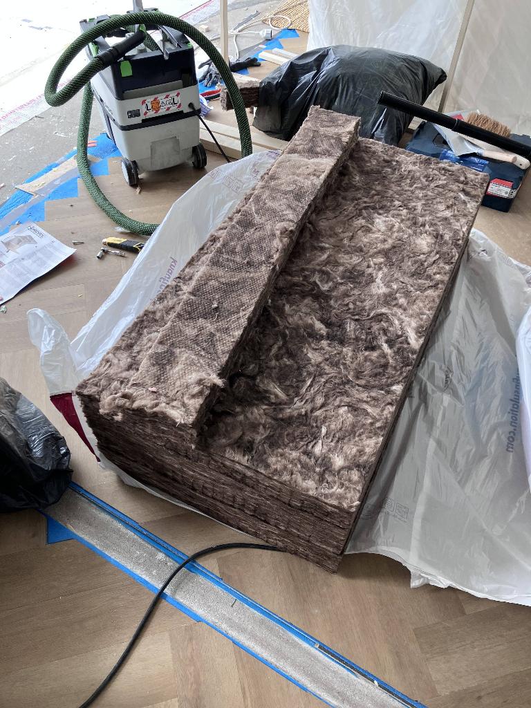 minerale wol MW35 70mm Knauf - 5 platen rest, Ophalen, Dakisolatie, 4 tot 8 cm, Nieuw