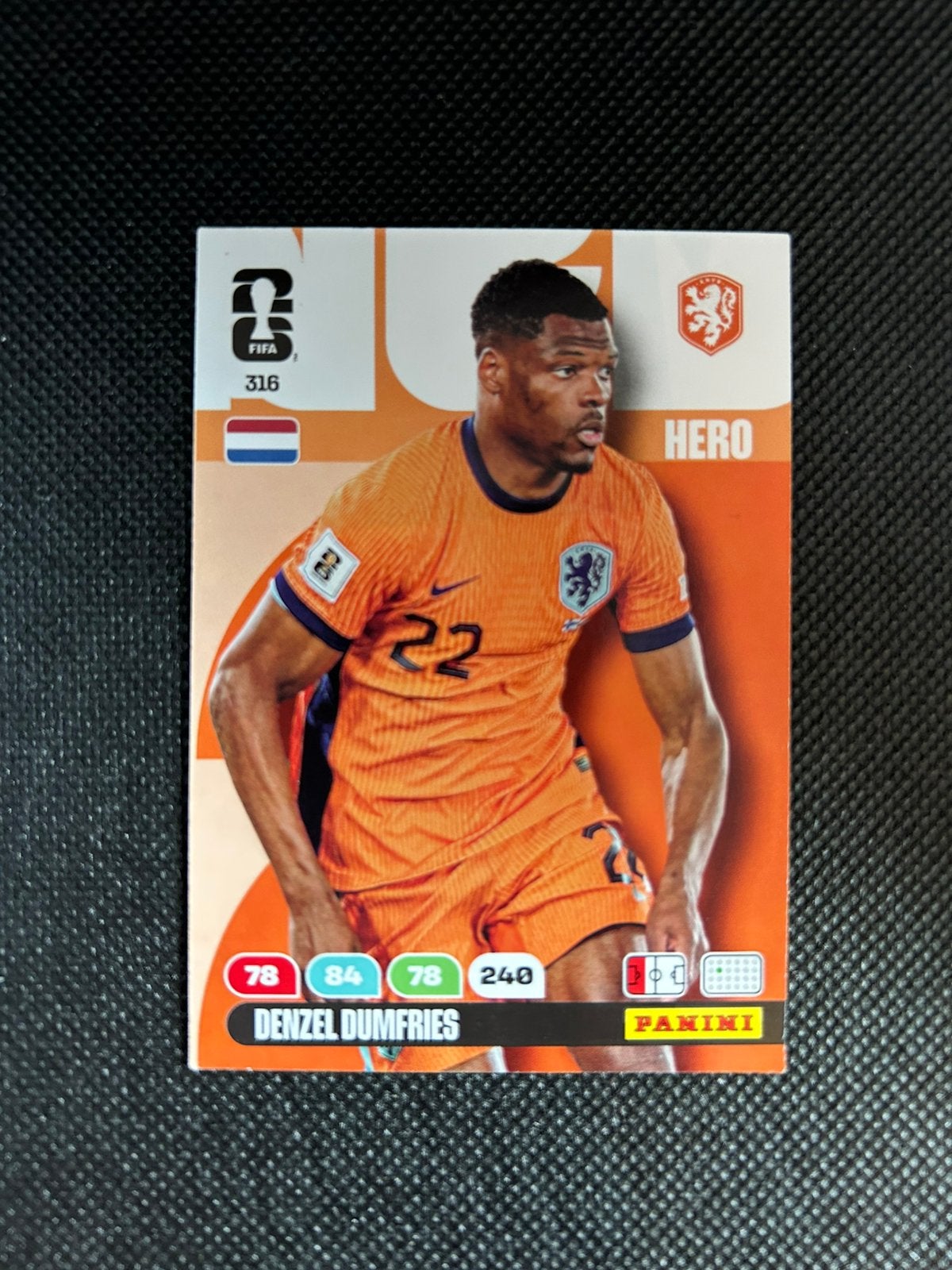 Voetbalkaartje Denzel Dumfries, Ophalen of Verzenden, Zo goed als nieuw, Plaatje