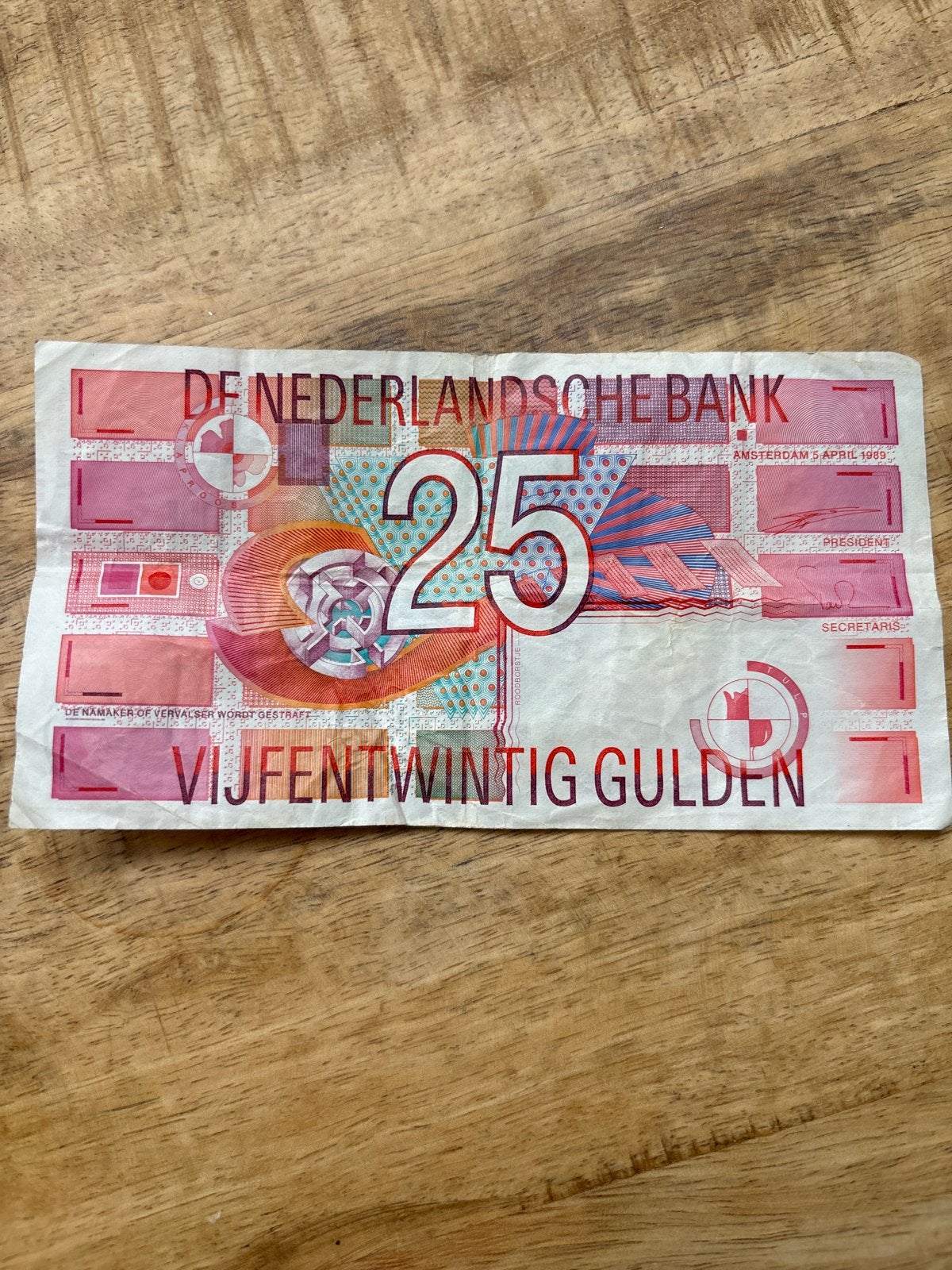 Zeldzaam 25 Gulden biljet uit 1989 - De Nederlandse Bank, Ophalen of Verzenden, 25 gulden, Los biljet