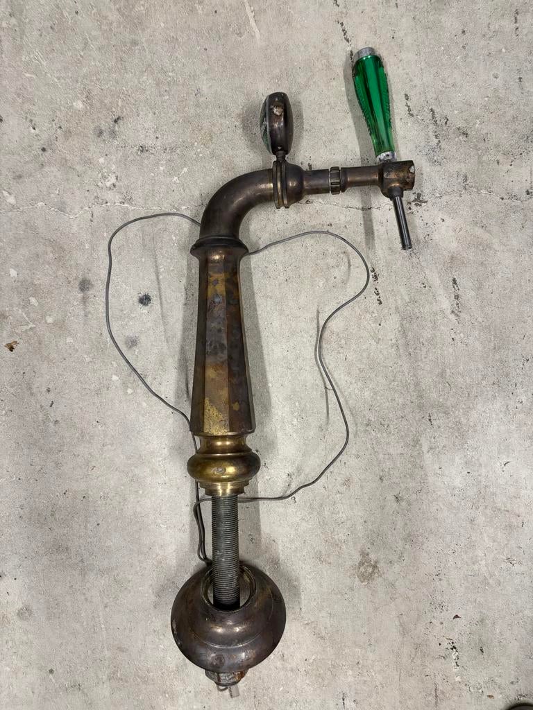 Vintage Heineken biertap van messing - Decoratief item, Verzamelen, Ophalen, Gebruikt, Overige typen