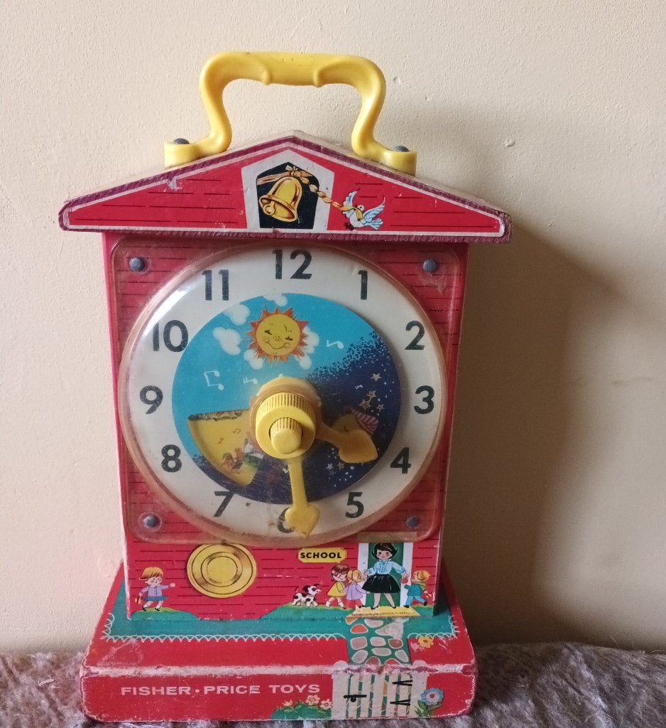 FISHER PRICE KLOK/ vintage, Ophalen of Verzenden, Gebruikt, Puzzelen, Met geluid