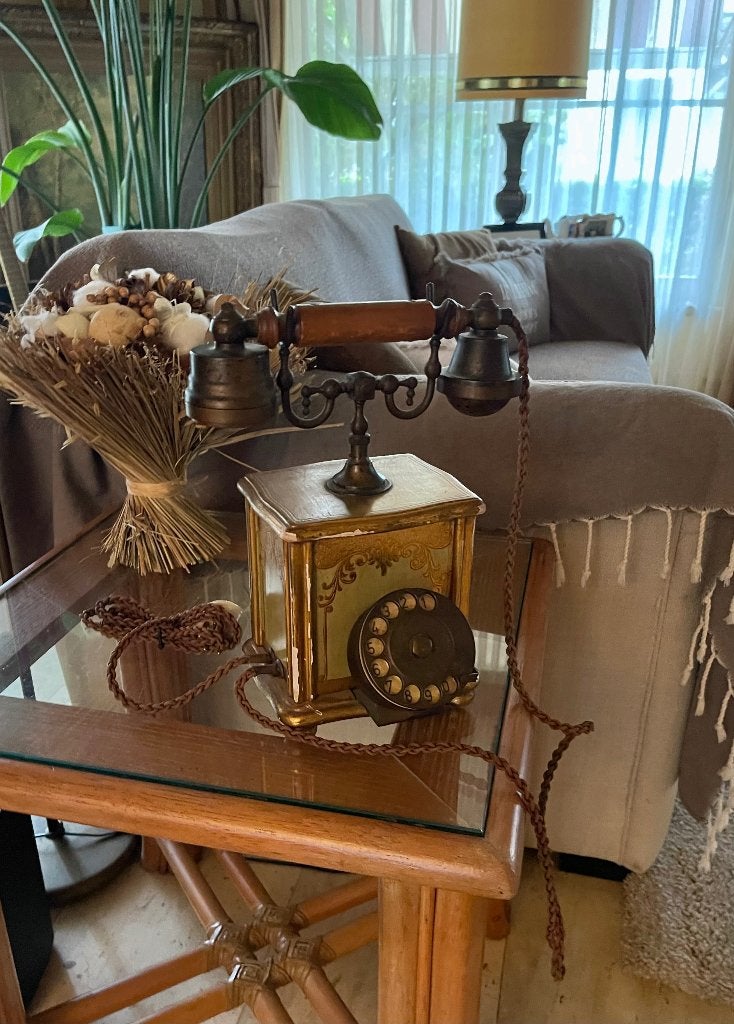 vintage telefoon merk Telcer Italy, Telecommunicatie, Vaste telefoons | Niet Draadloos, Ophalen, Gebruikt, Met draaischijf