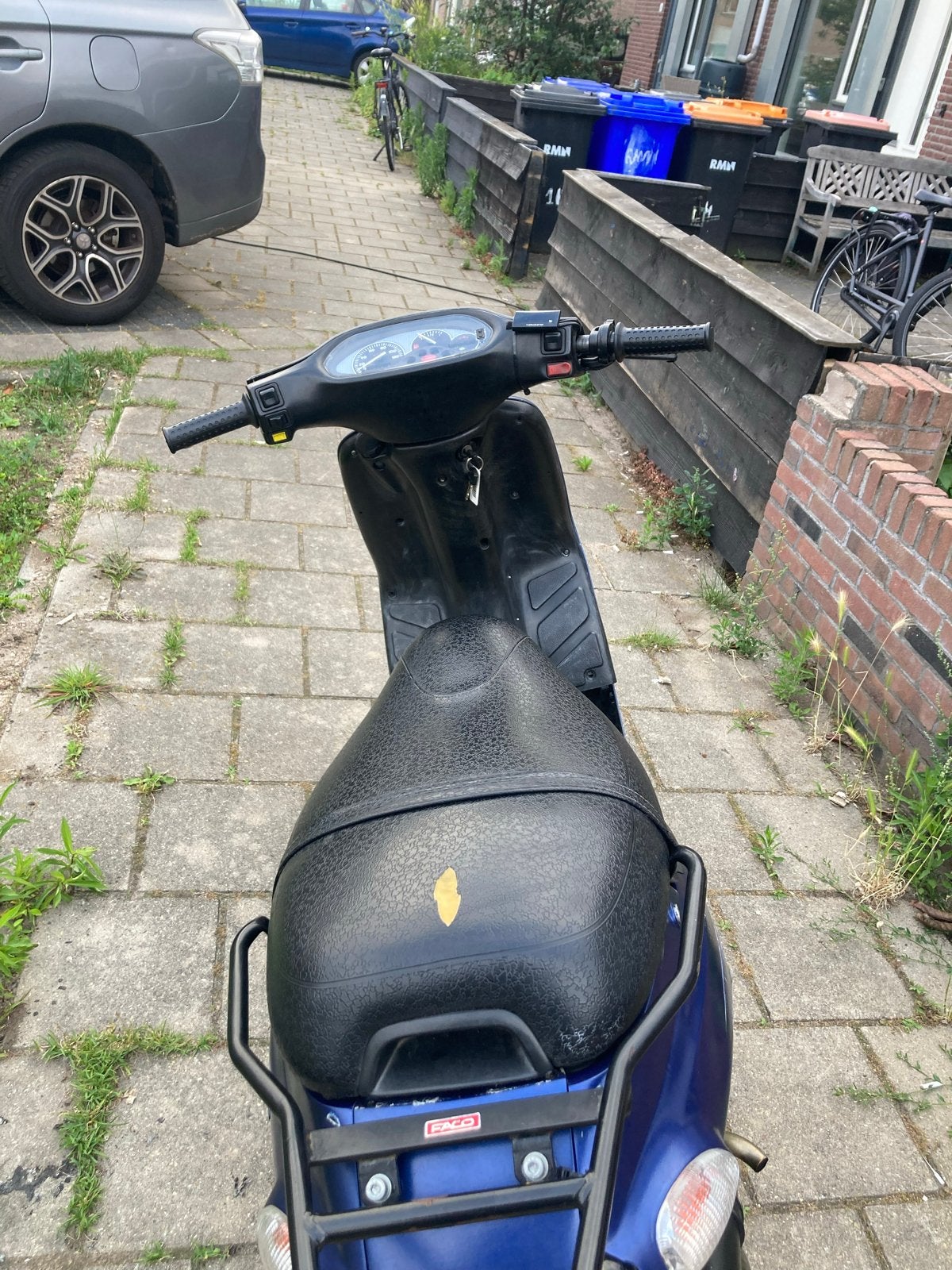 Piaggio Typhoon 70cc Snel - Blauw, Fietsen en Brommers, Scooters | Piaggio, Gebruikt, Overige modellen, Maximaal 45 km/u, Tweetakt