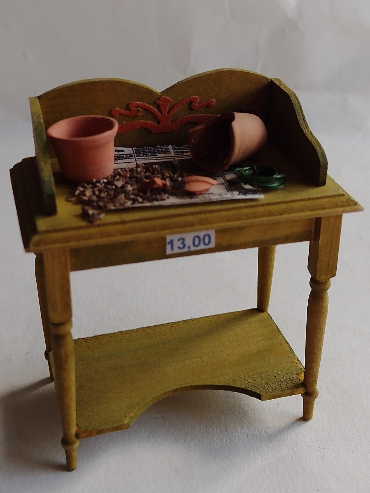 gevulde houten oppottafel /miniatuur Fennicole, Ophalen, Nieuw, Gebruiksvoorwerp