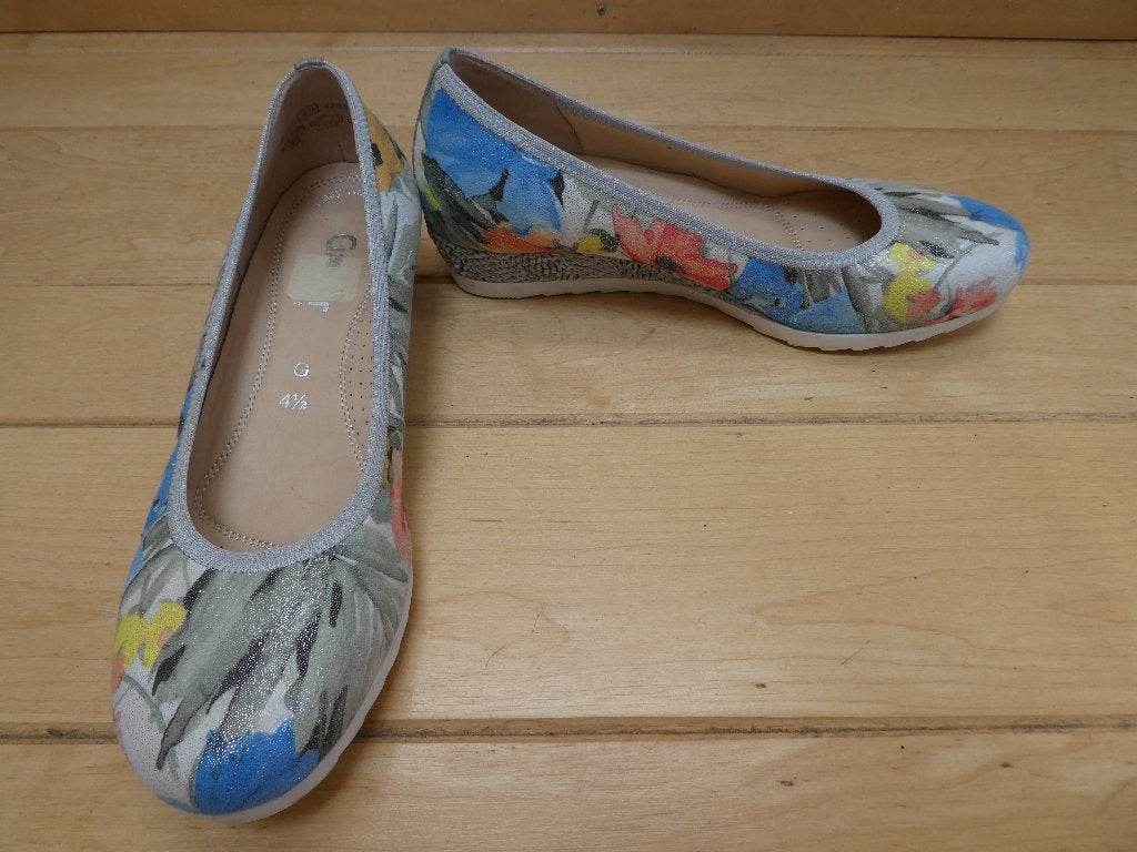 Gabor Comfort sleehak ballerina maat 37 1/2 bloemen multi, Overige kleuren, Verzenden, Gabor Comfort, Ballerina's