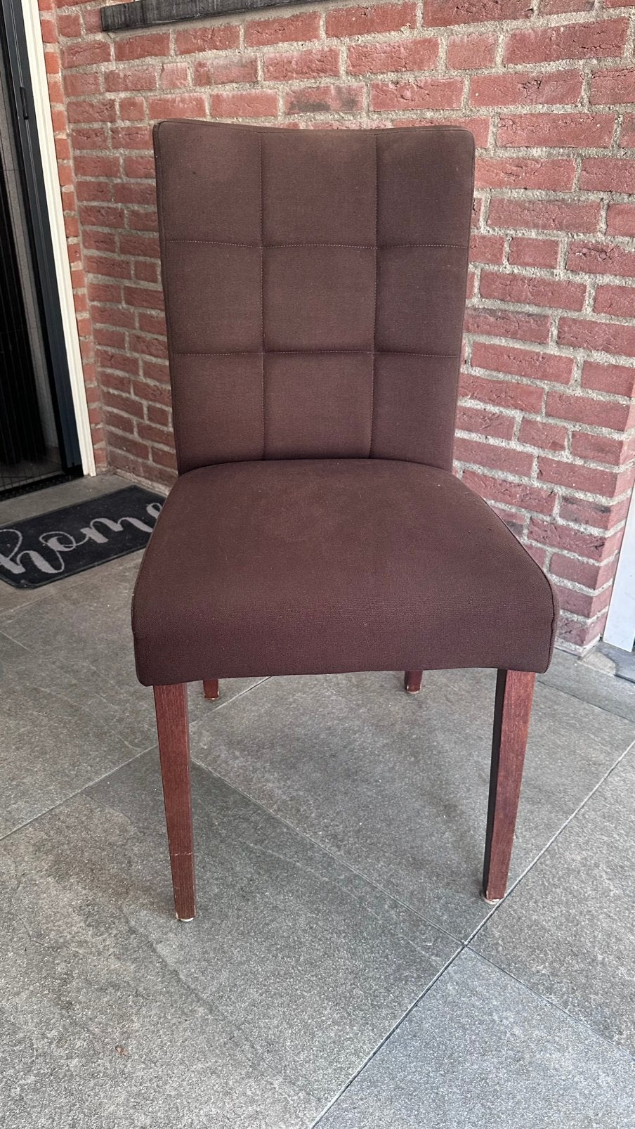 4 eetkamerstoelen van Mobitec, Ophalen, Gebruikt, Bruin, Vier