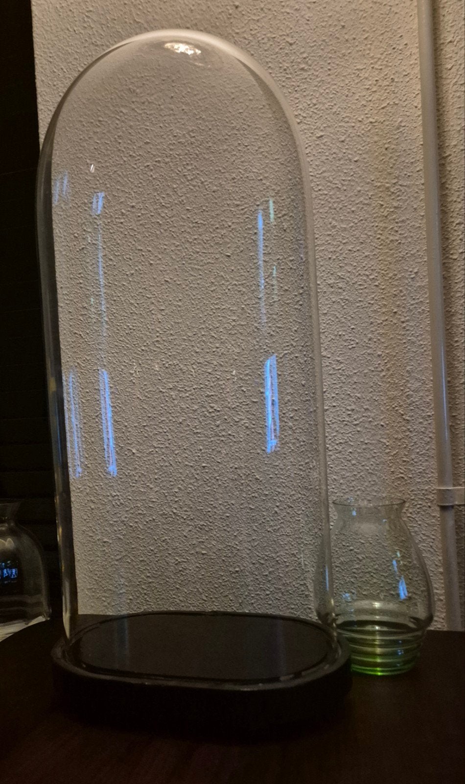 Grote Ovale Stolp met Plateau - 59 cm Hoog, Huis en Inrichting, Woonaccessoires | Stolpen, Glas, Ophalen, Gebruikt, Met plateau