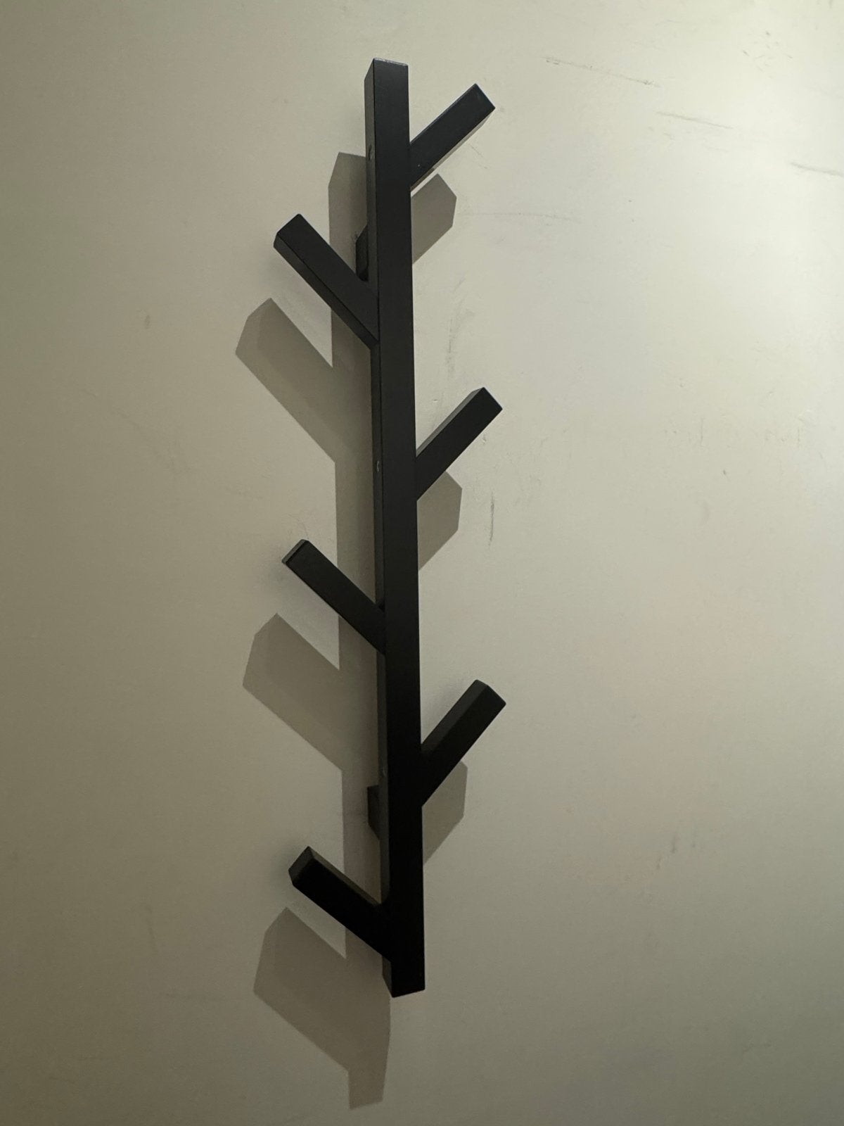 Moderne zwarte wandkapstok - Set van 2, Huis en Inrichting, 100 tot 150 cm, Zo goed als nieuw, Metaal, Ophalen