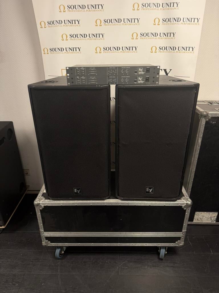EV - Electro Voice Deltamax incl. processors, Audio, Tv en Foto, Luidsprekers, Zo goed als nieuw, Front, Rear of Stereo speakers