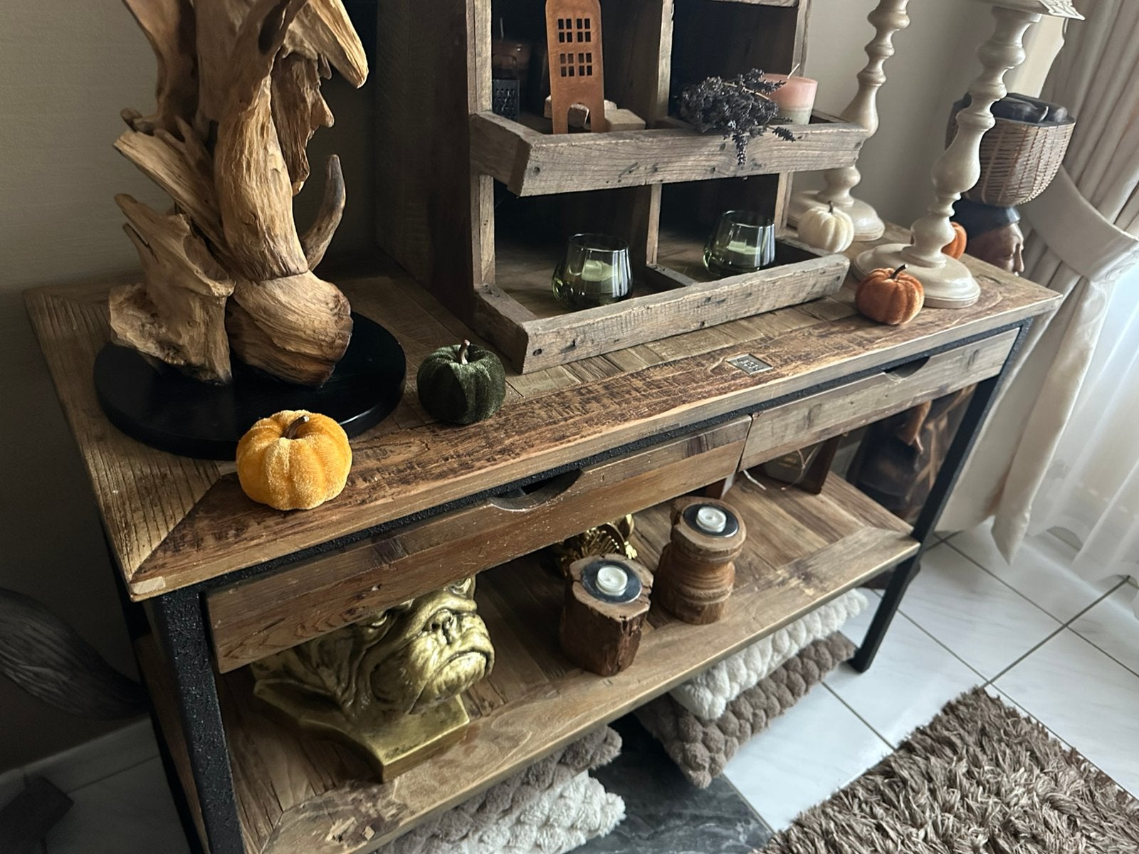Side table riviera maison, Ophalen, 100 tot 150 cm, Zo goed als nieuw, 25 tot 50 cm