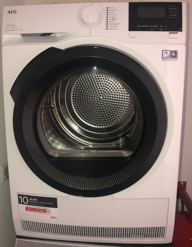 AEG AbsoluteCare 8000 Serie droogtrommel (8 kg.), Ophalen, 6 tot 8 kg, Zo goed als nieuw, Voorlader