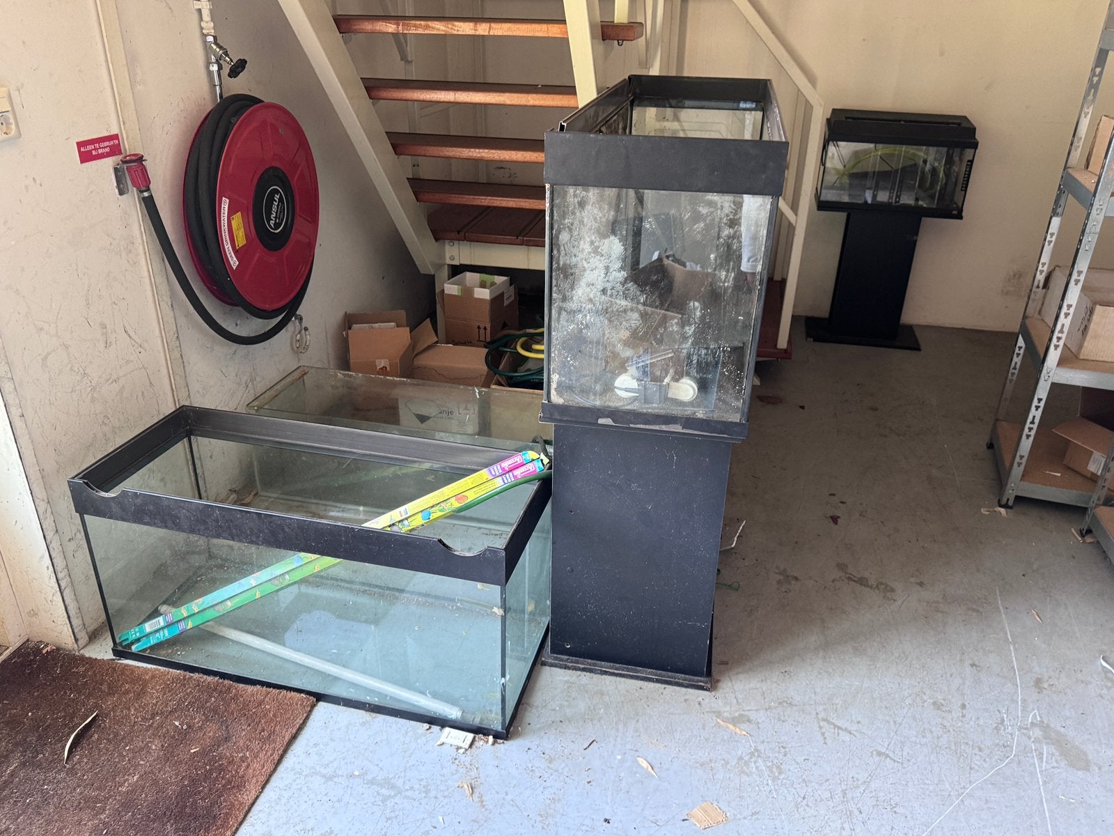 4 x aquarium, Dieren en Toebehoren, Vissen | Aquaria en Toebehoren, Ophalen, Zo goed als nieuw, Leeg aquarium