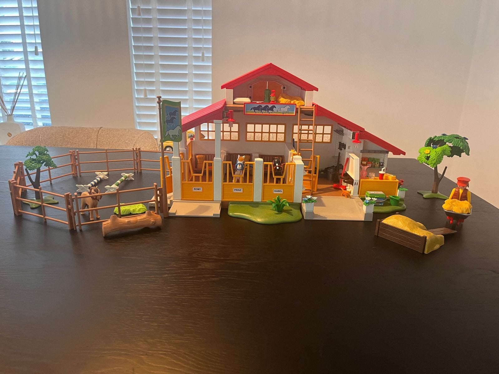 Paarden manege van Playmobil 4190 mét doos, Kinderen en Baby's, Speelgoed | Playmobil, Ophalen, Complete set