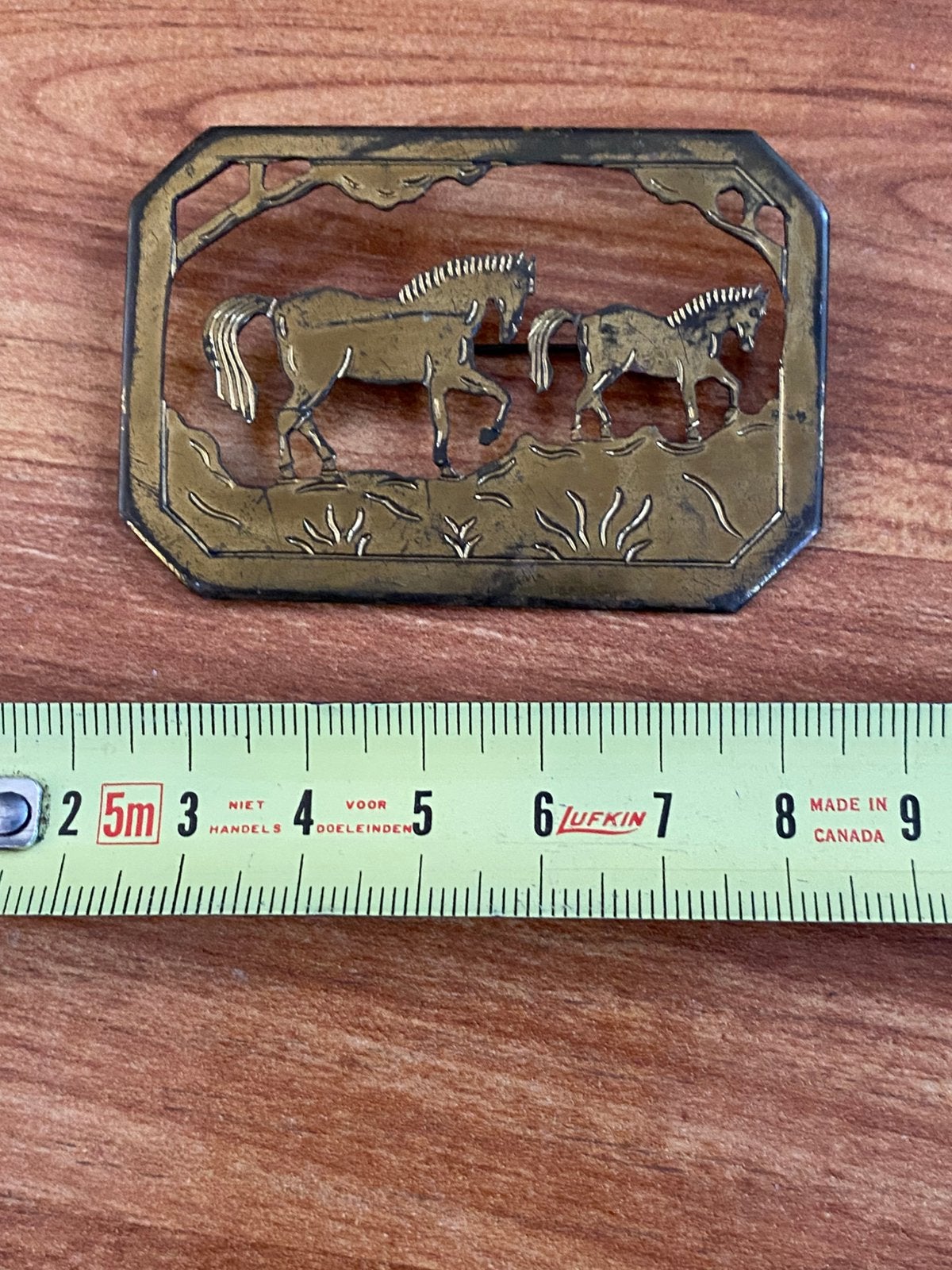 Oude broche paarden, Antiek en Kunst, Antiek | Koper en Brons, Verzenden