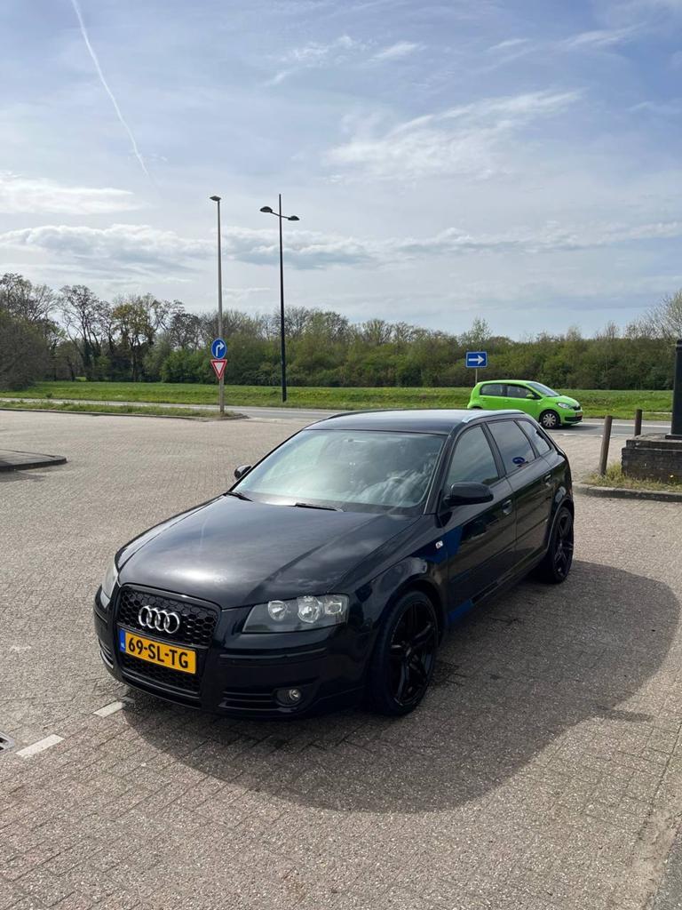 Audi A3 2.0 Sportback 110KW 2006 Zwart, Auto's, 4 cilinders, Zwart, Origineel Nederlands, Bedrijf