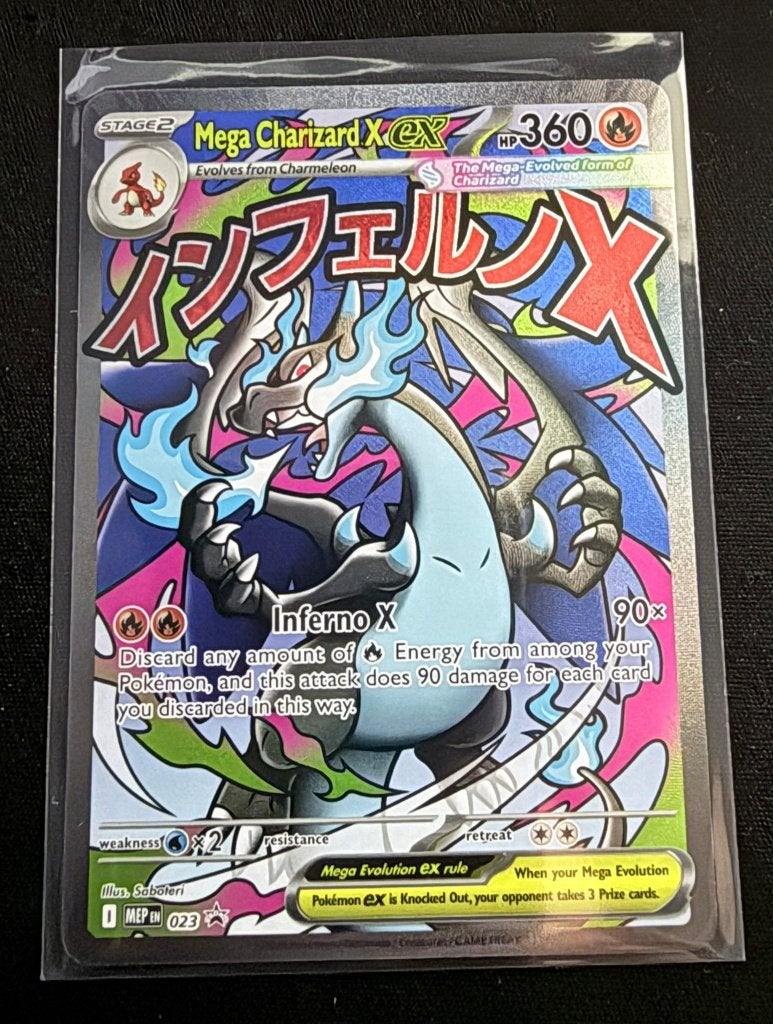 Mega Charizard X ex (MEP 023), Ophalen of Verzenden, Zo goed als nieuw