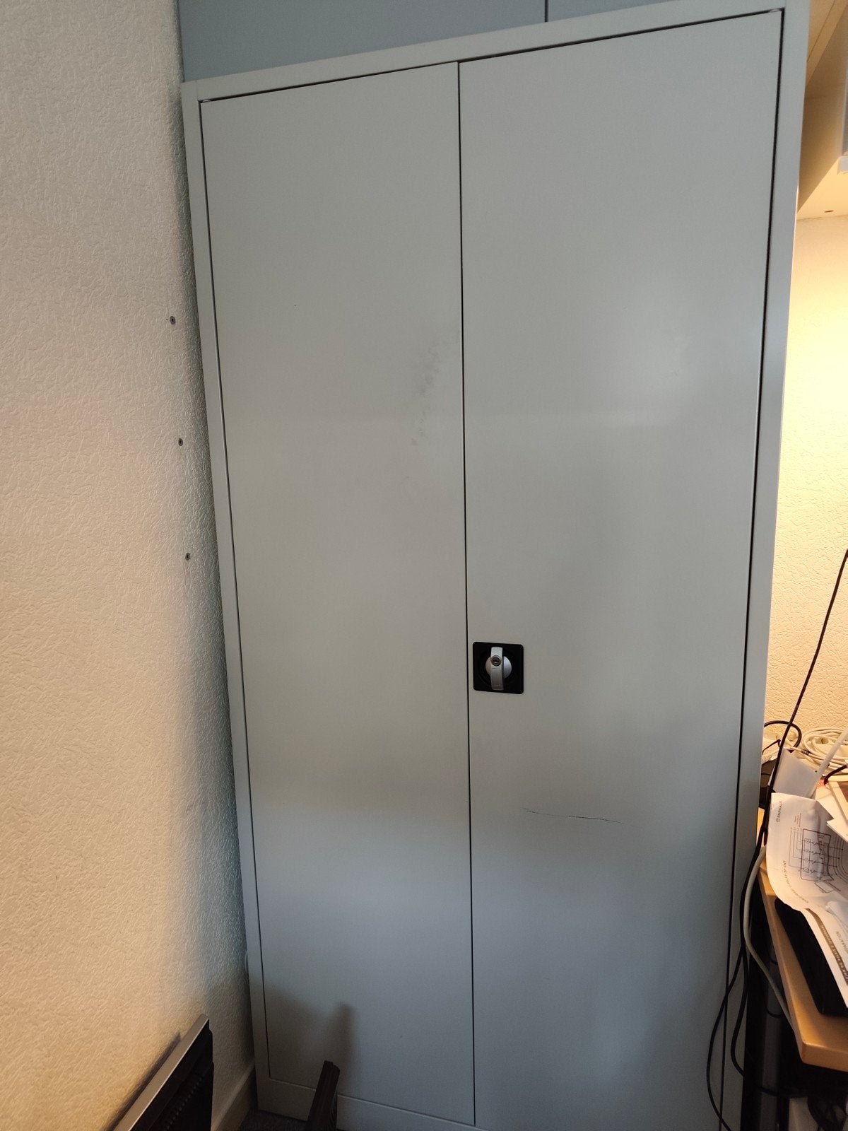 Metalen archiefkast met legborden - 194,5x92,5x42 cm, Huis en Inrichting, Ophalen, Gebruikt, Meerdere deuren, 50 tot 100 cm