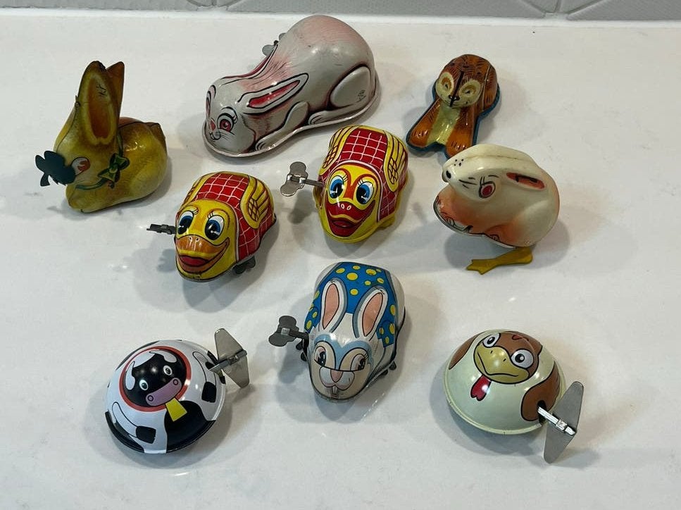 Blikken speelgoed dieren – Lehmann / Yone Japan West Germany, Verzenden